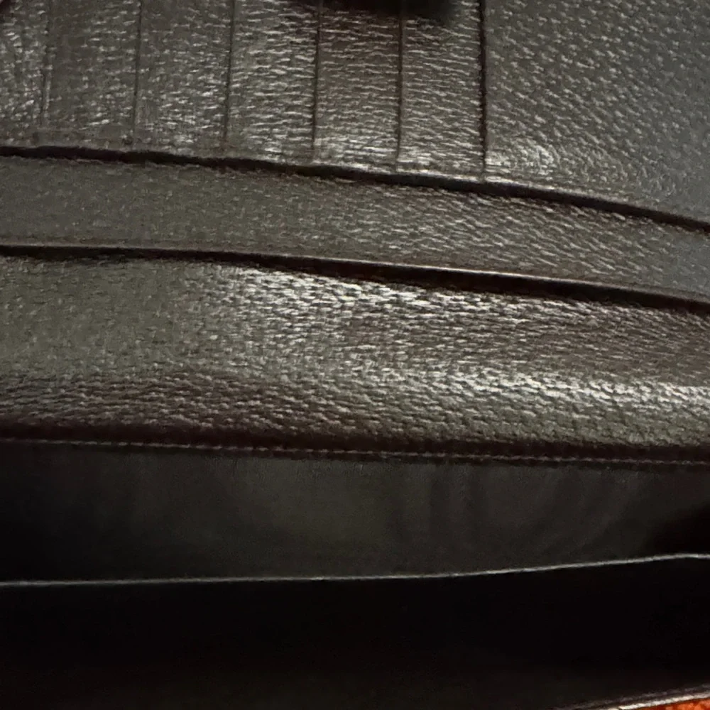 Gucci Tan and Dark Brown Monogram Wallet - Picture 6 of 10